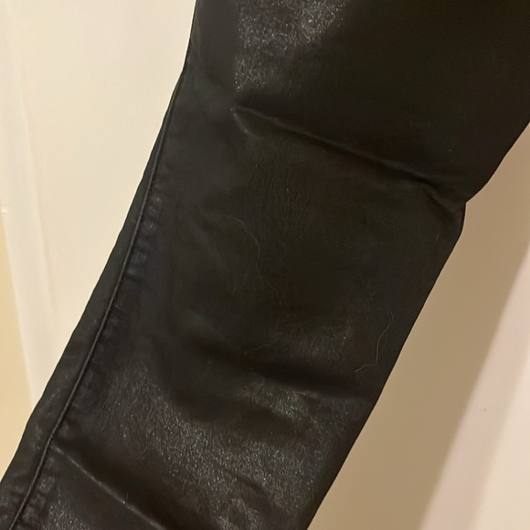 Express Size 6 Black Metallic Low Rise Jeans / Legging / Jeggings, Stella - Picture 7 of 12